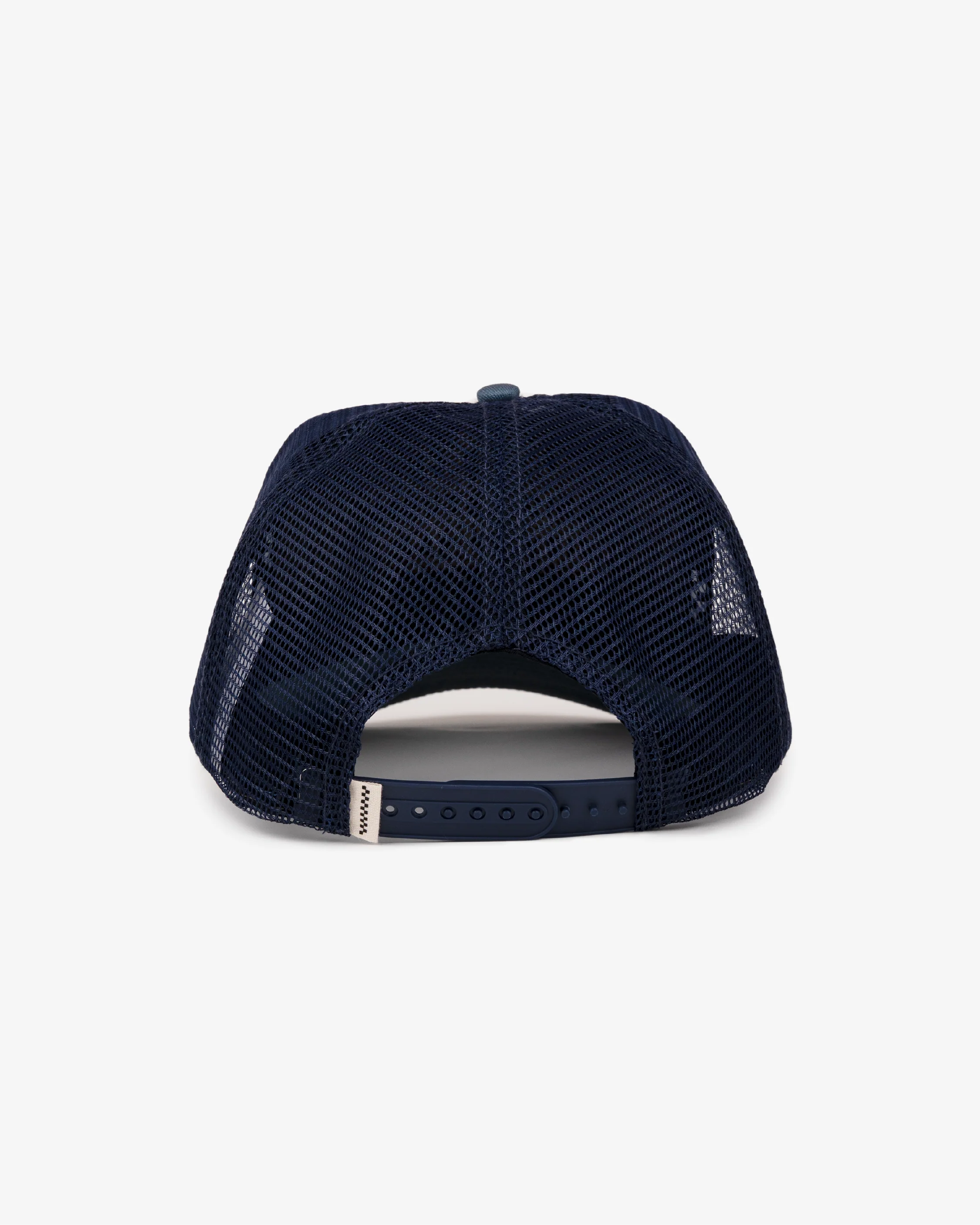 09 Cap - Ball Trucker - Off White/Blue - Image 3