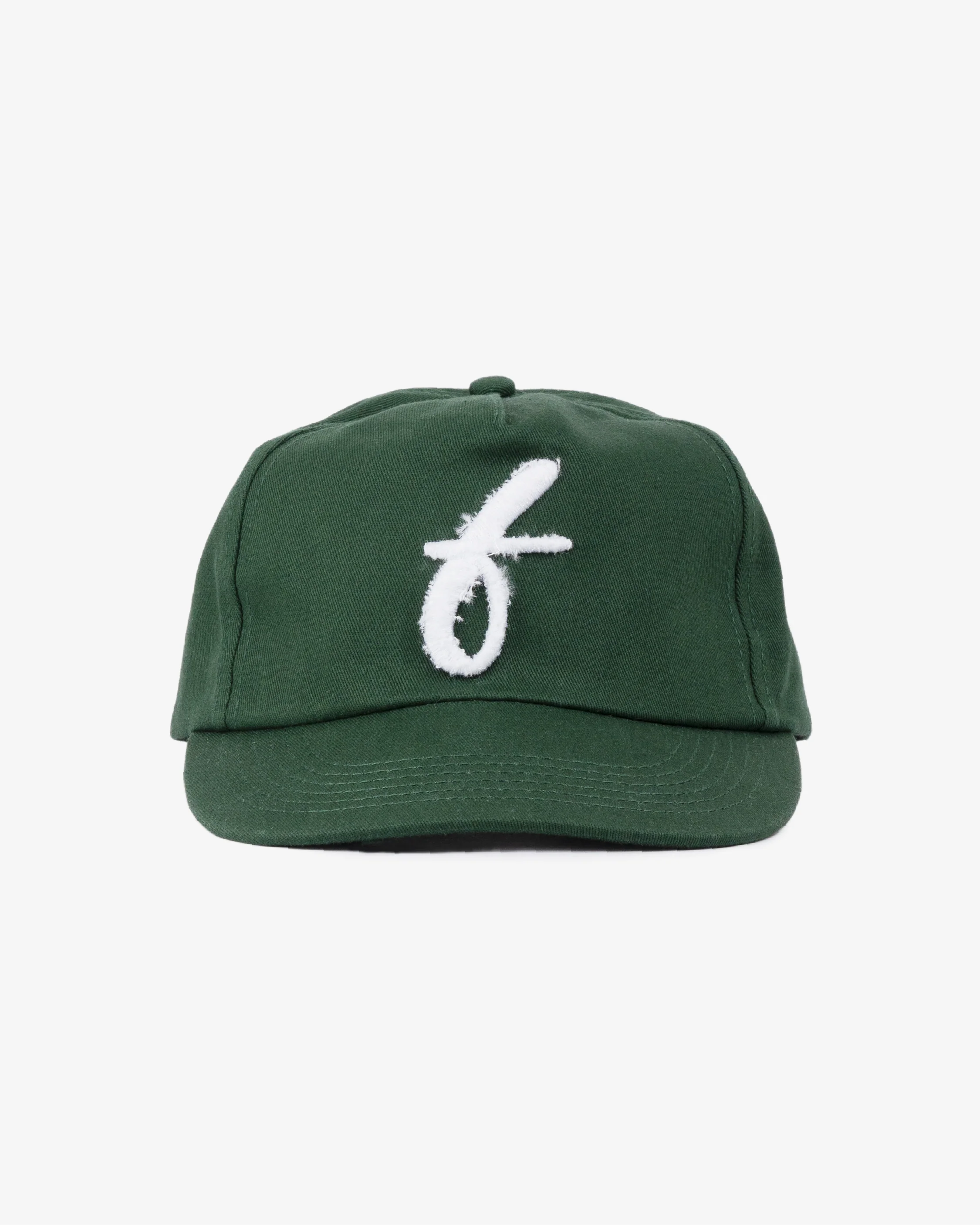 Art Letterman Cap - 5 Panel - Dark Green/Distressed - Image 3