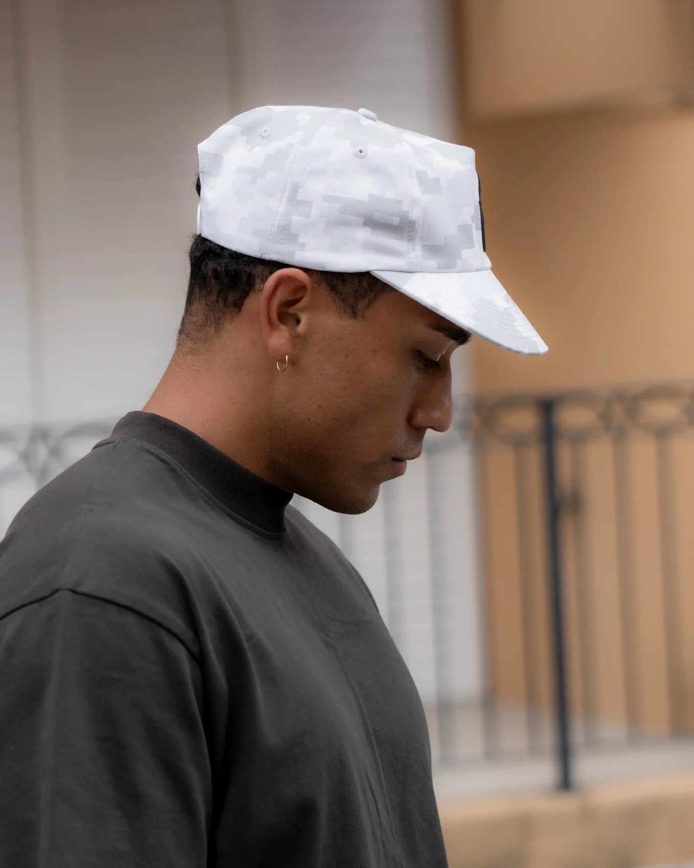 Art Letterman Cap - Wide Brim 5 Panel - Digital Camo - Image 6
