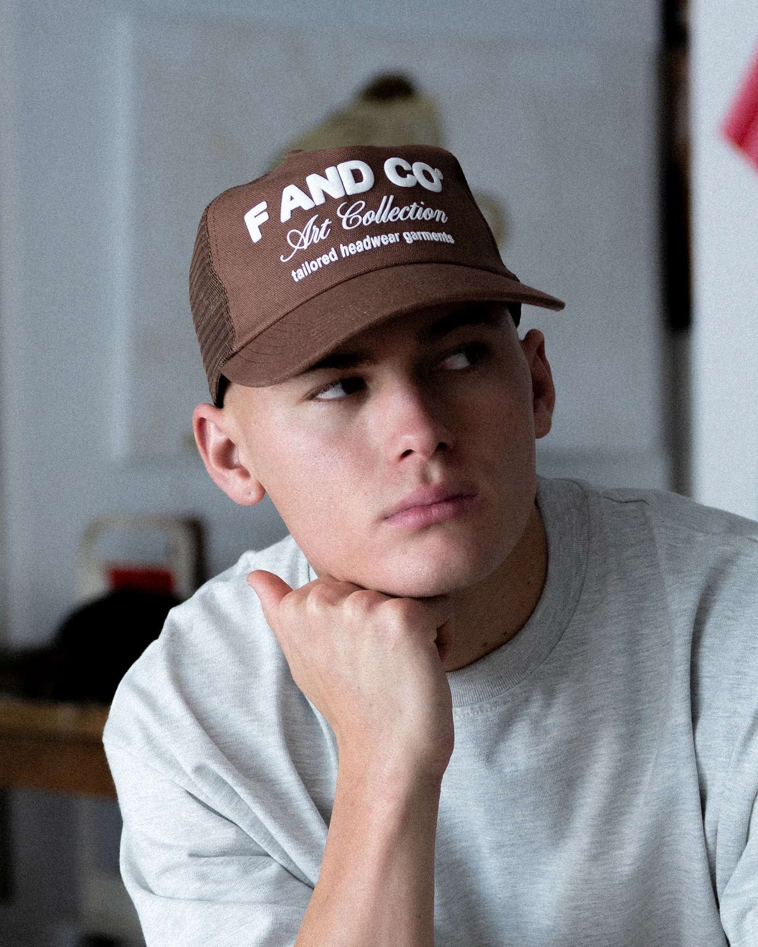 Artist Cap - Ball Trucker - Brown - Image 6
