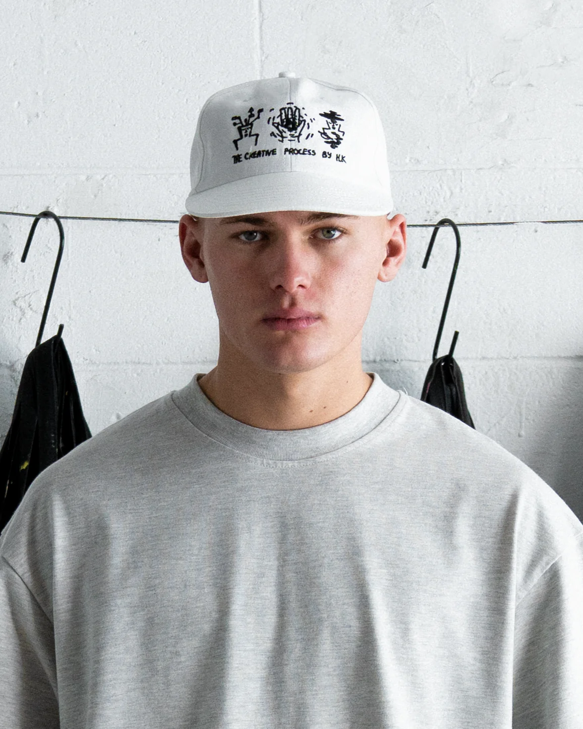 Creative Cap - Short Brim 6 Panel - Off White - Image 5