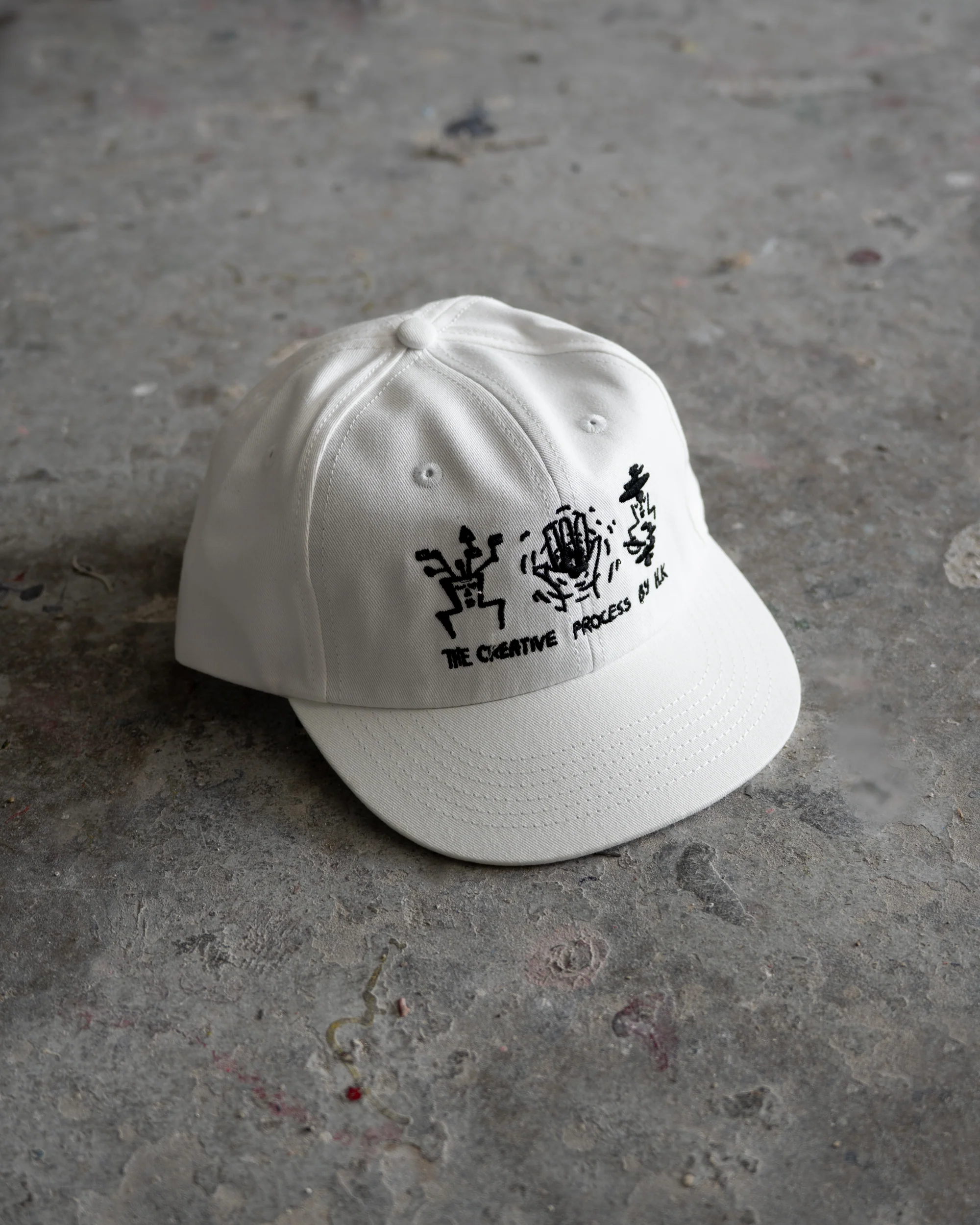 Creative Cap - Short Brim 6 Panel - Off White - Image 6