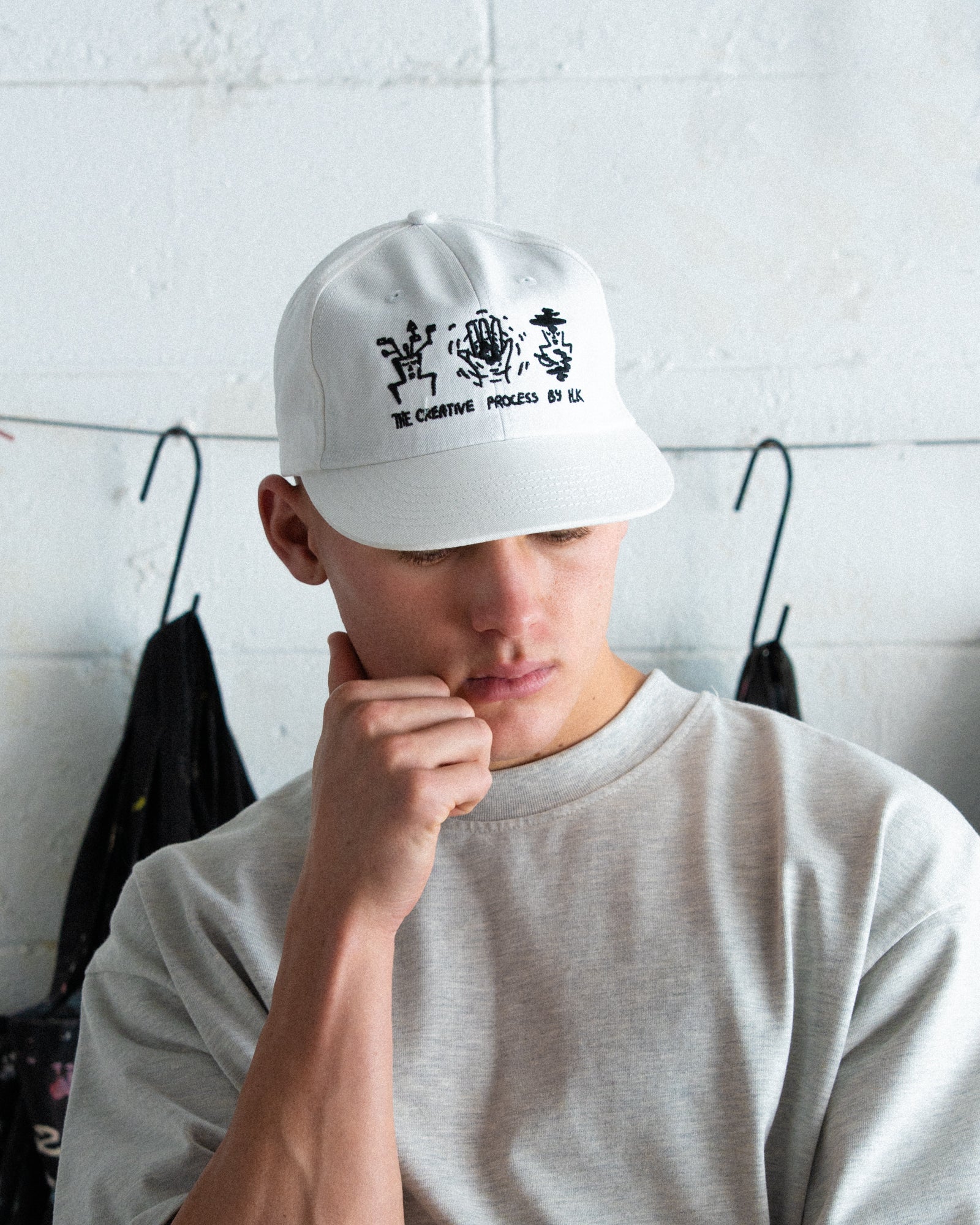 Creative Cap - Short Brim 6 Panel - Off White - Image 7