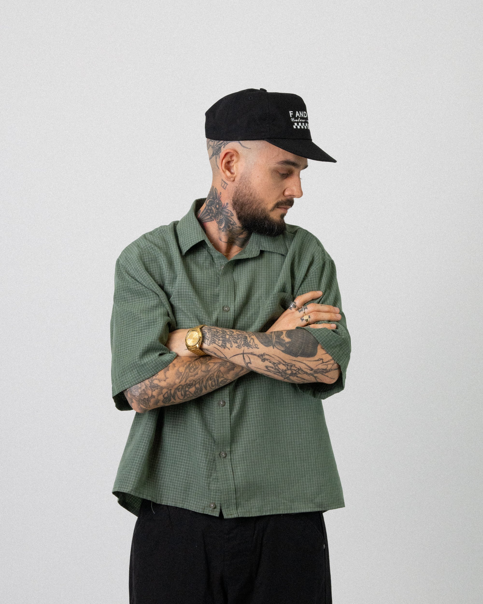 Logo Cap - 5 Panel - Black - Image 4
