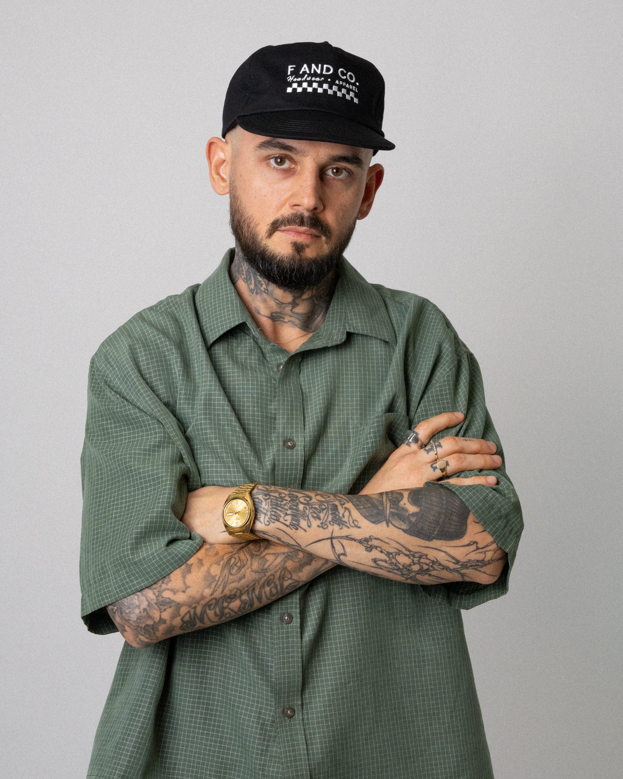 Logo Cap - 5 Panel - Black - Image 5