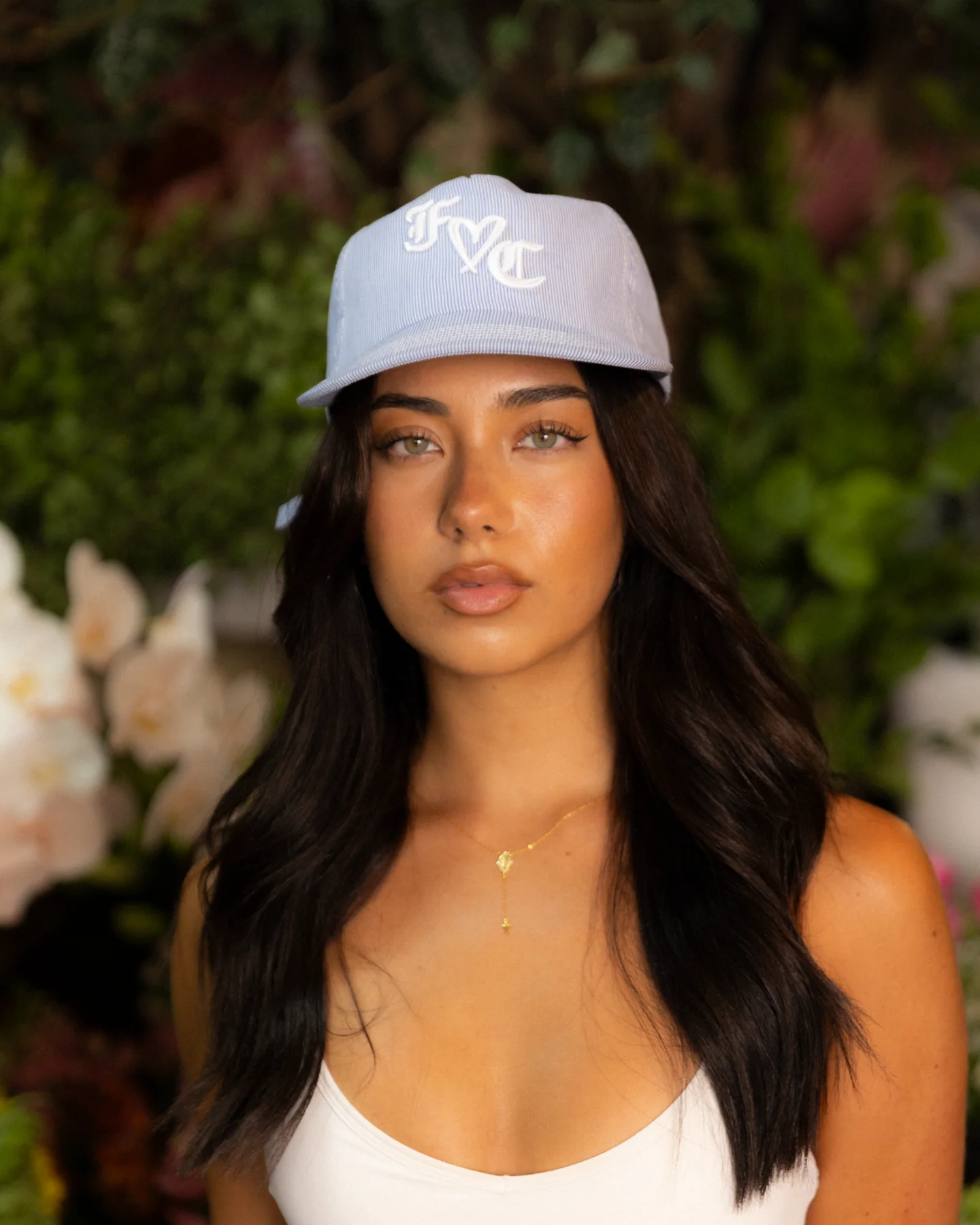 F❤C Cap - 5 Panel - Blue Pinstripe - Image 4