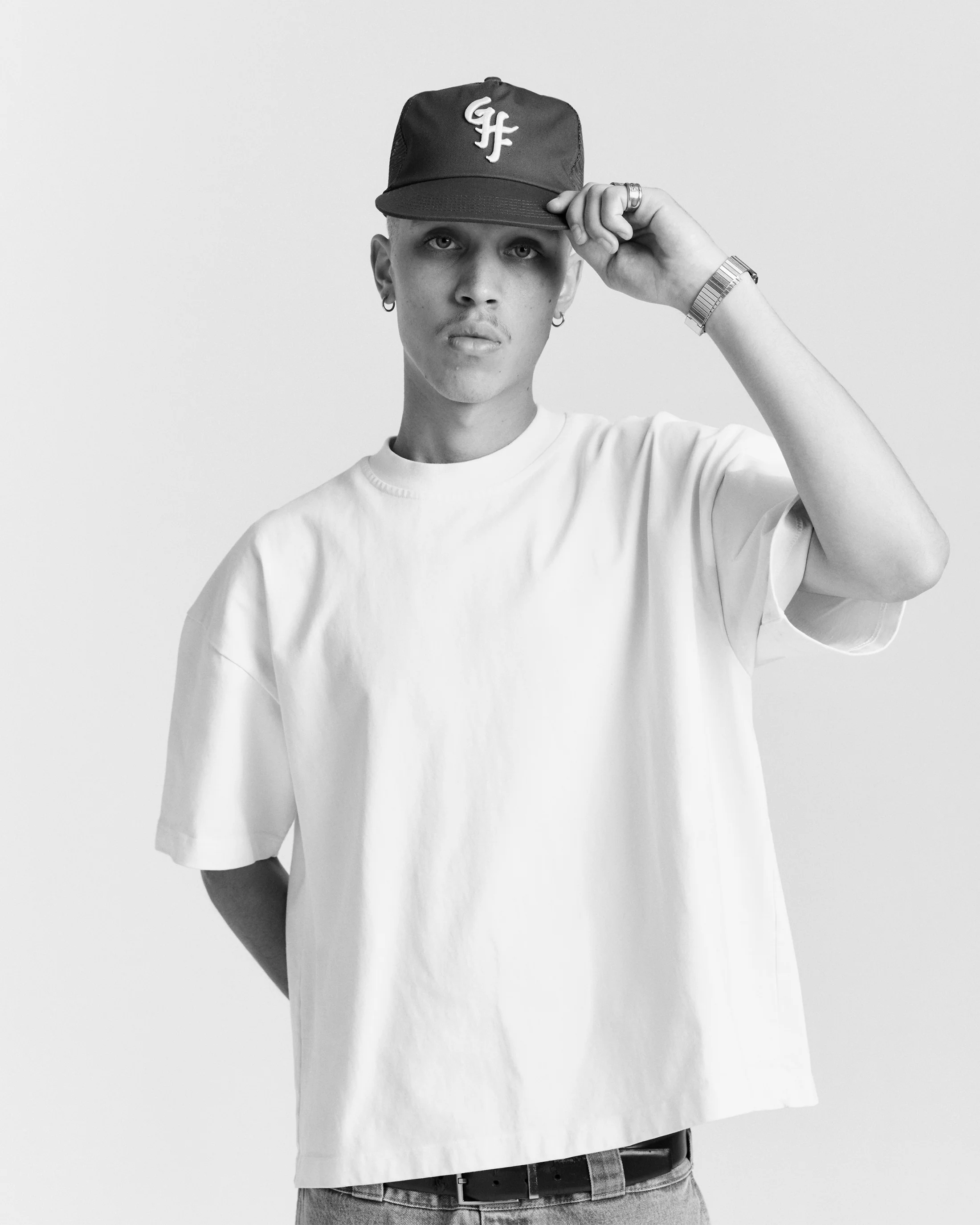Glass Half Full Trucker Cap - 5 Panel - White - Image 5