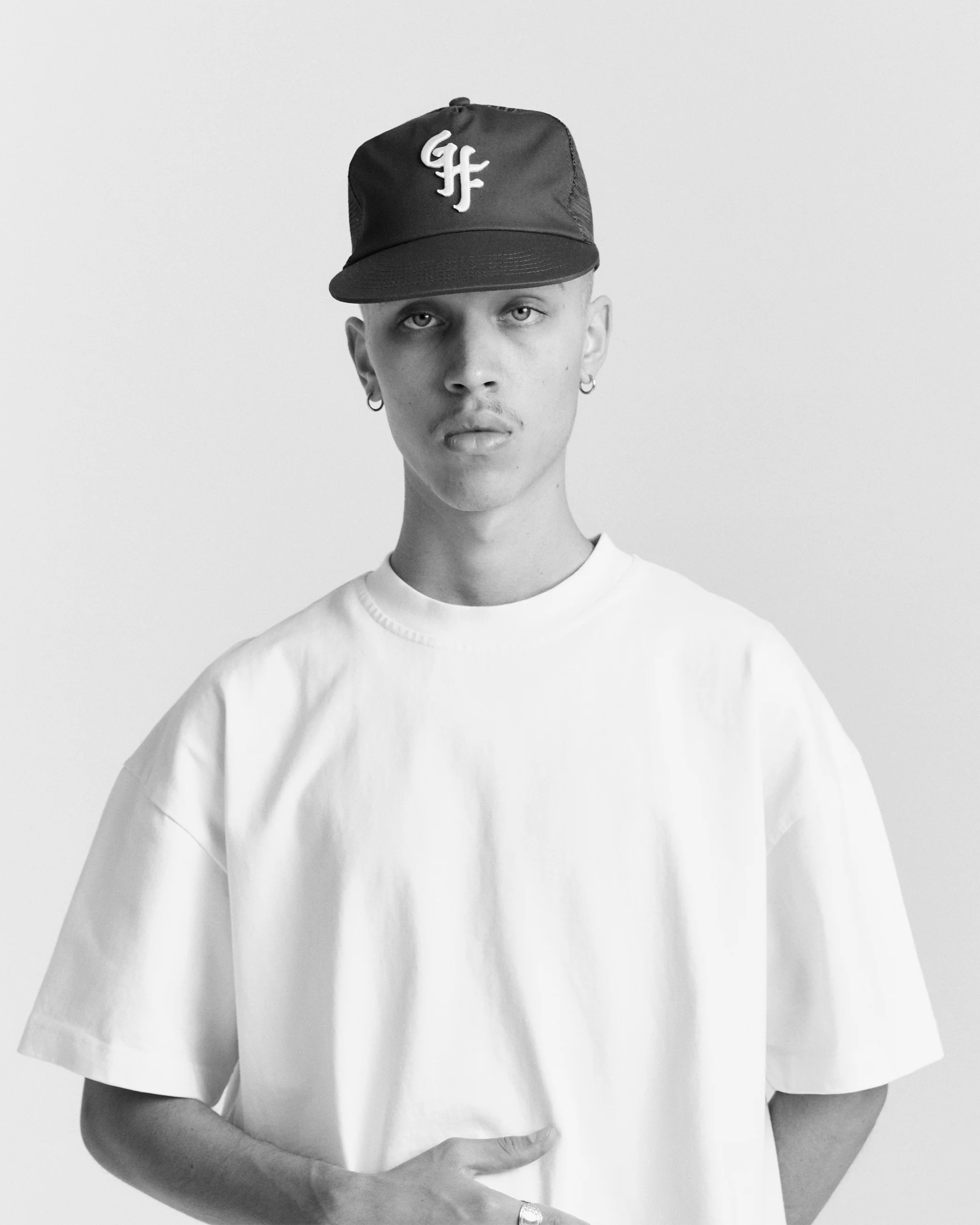 Glass Half Full Trucker Cap - 5 Panel - White - Image 6