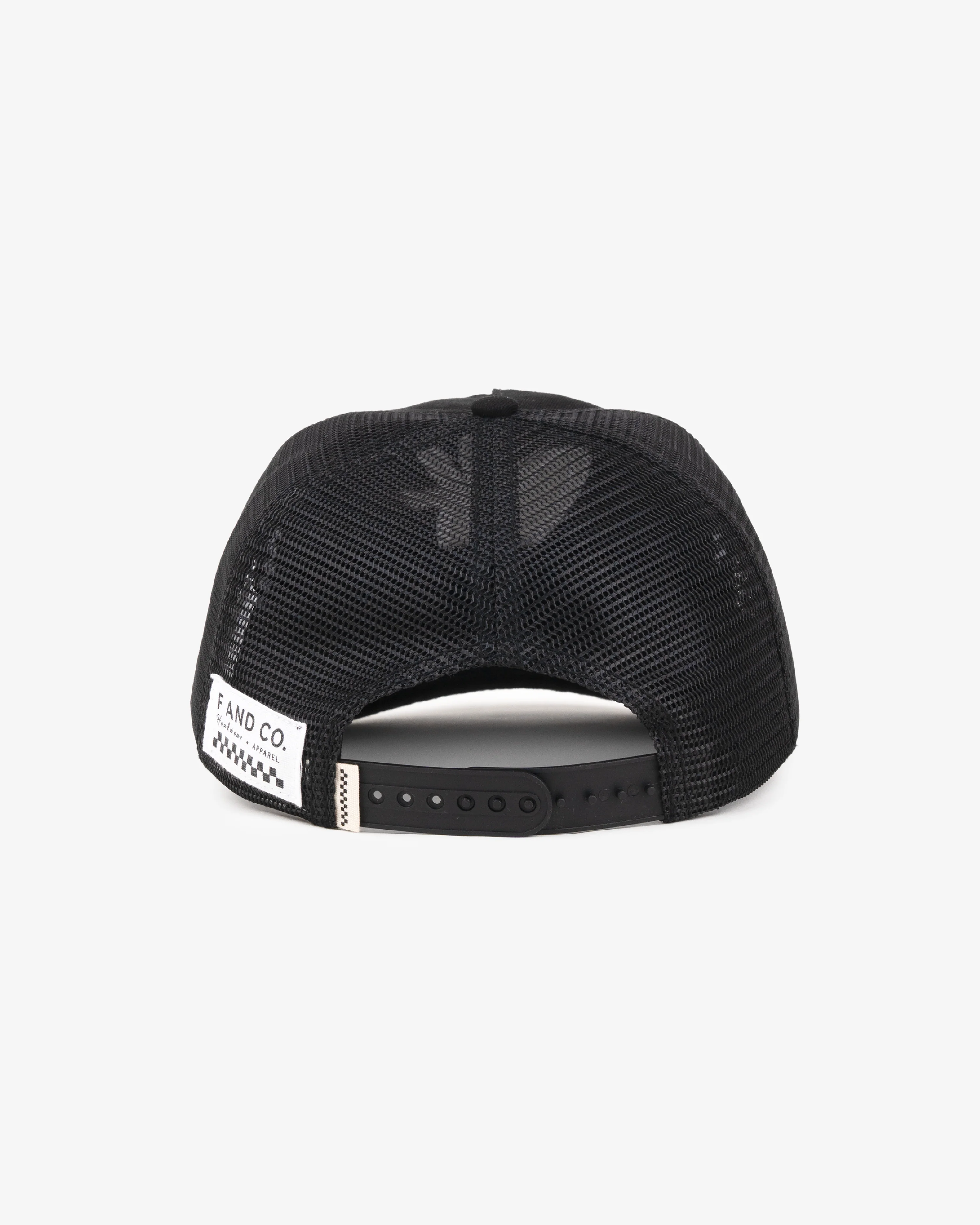 Heart Monogram Cap - Wide Brim 5 Panel - Black/Trucker - Image 4