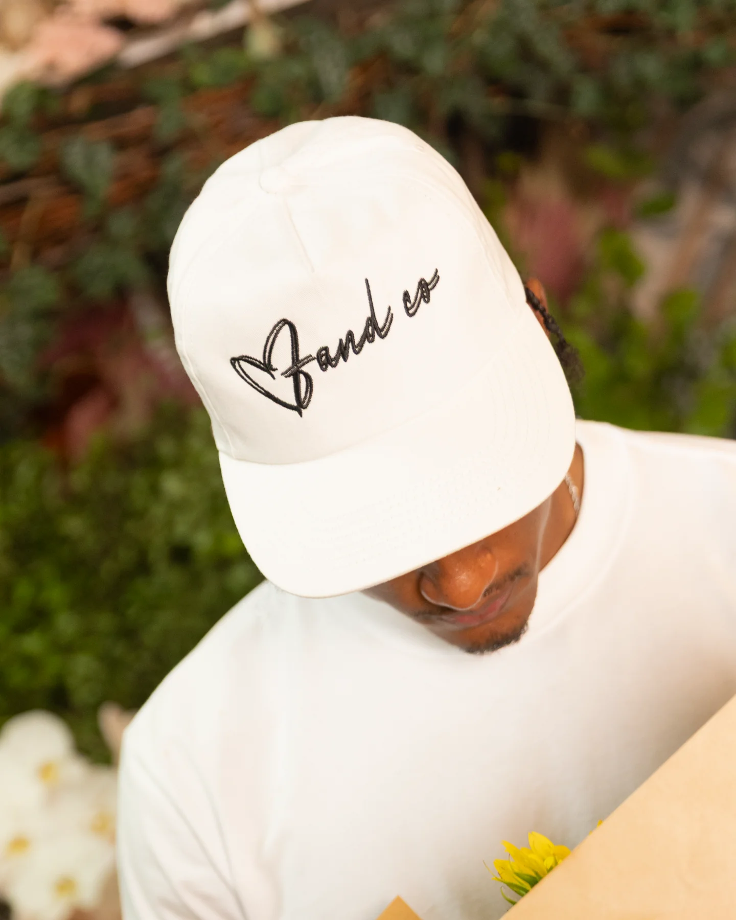 Heart Script Cap - 5 Panel - Salmon Pink - Image 7