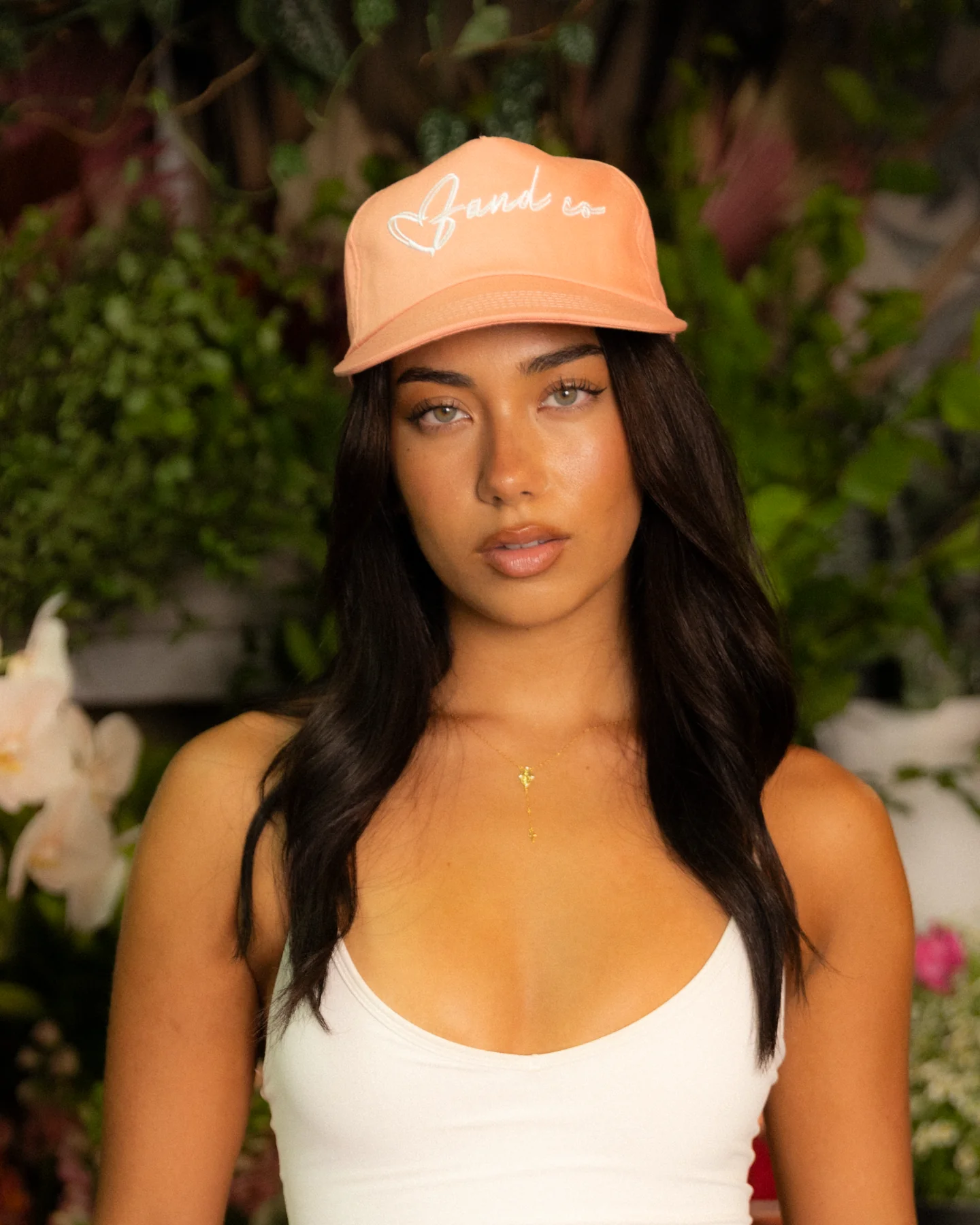 Heart Script Cap - 5 Panel - Salmon Pink - Image 4
