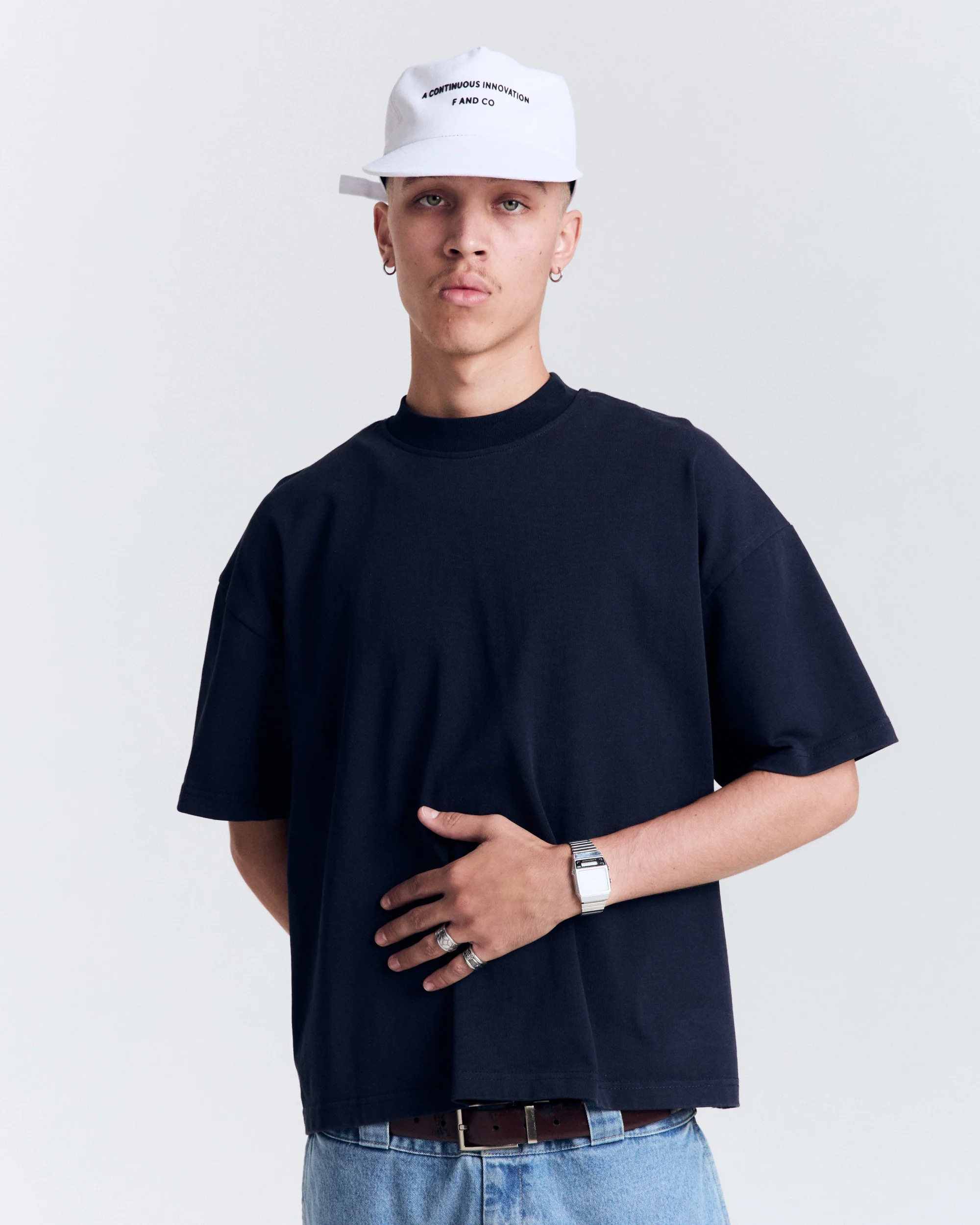 Innovation Cap - Wide Brim 5 Panel - Off White - Image 5