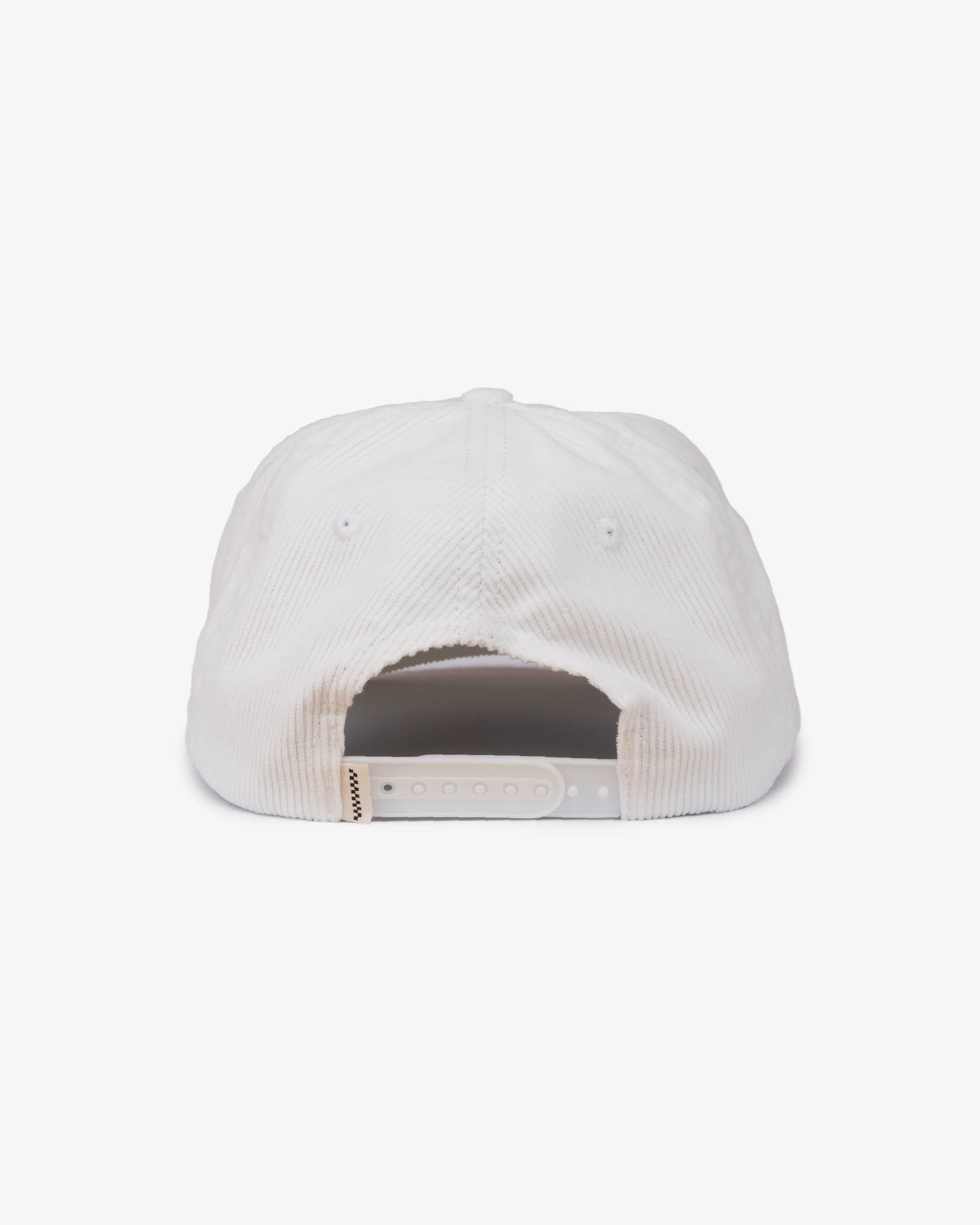 Letterman Cord Cap - 5 Panel - White - Image 3