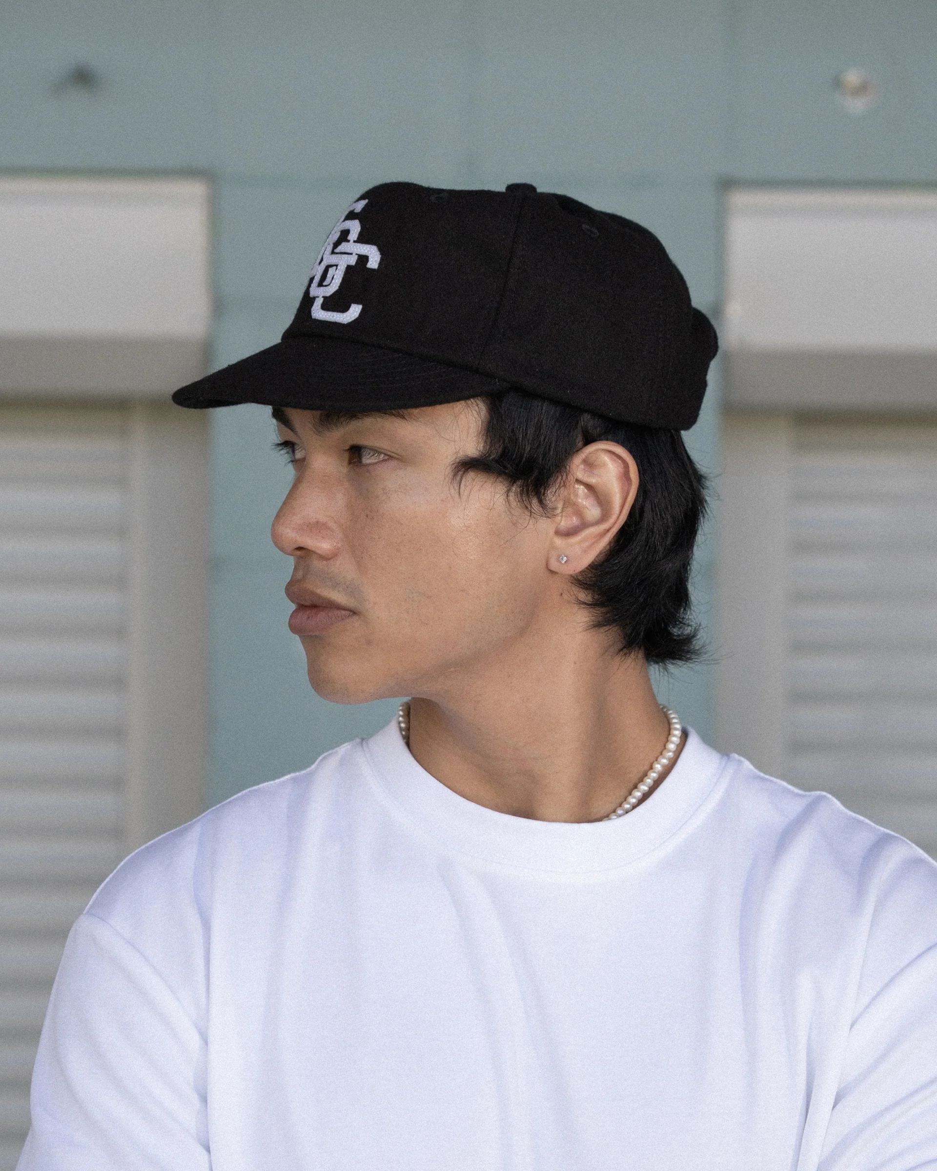 Monogram Ball Cap - Short Brim 6 Panel - Black - Image 4
