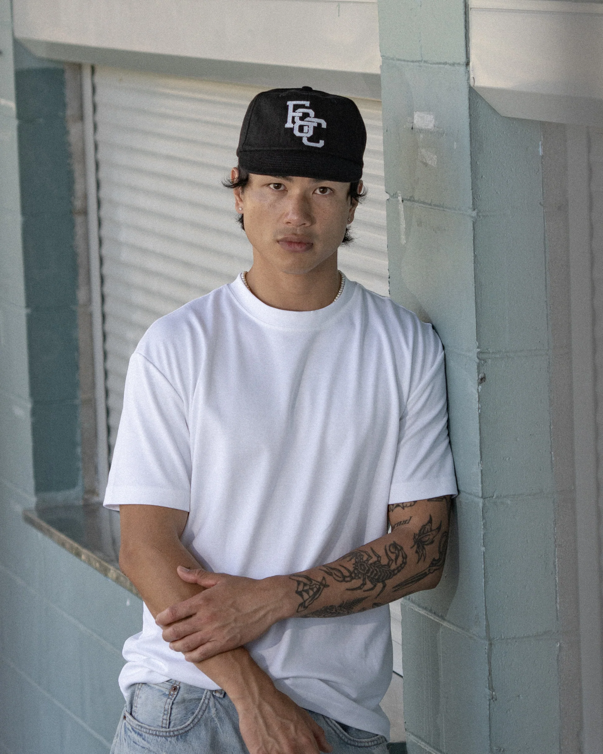 Monogram Ball Cap - Short Brim 6 Panel - Black - Image 5