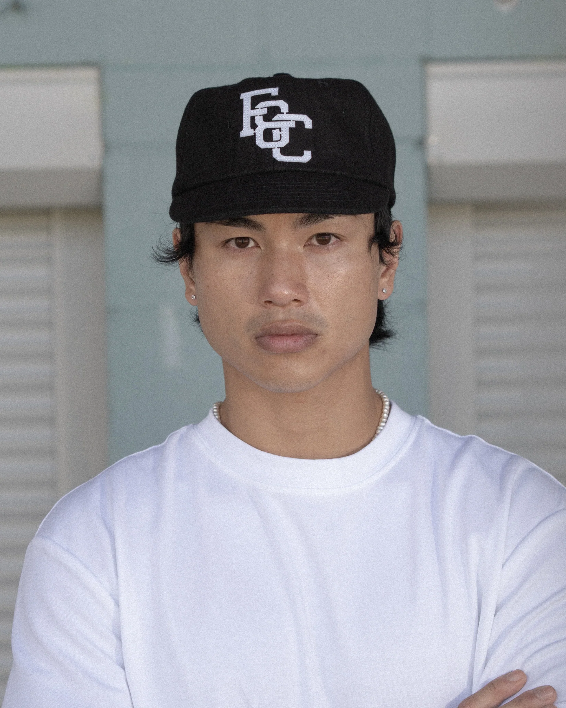 Monogram Ball Cap - Short Brim 6 Panel - Black - Image 6