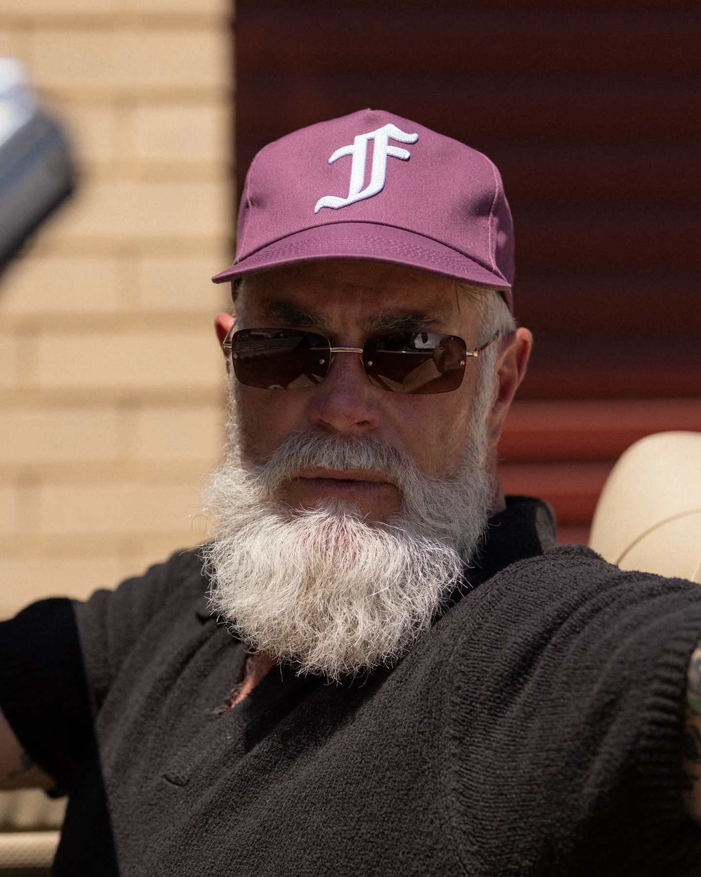 OE F Cap - 5 Panel - Washed Plum - Image 4