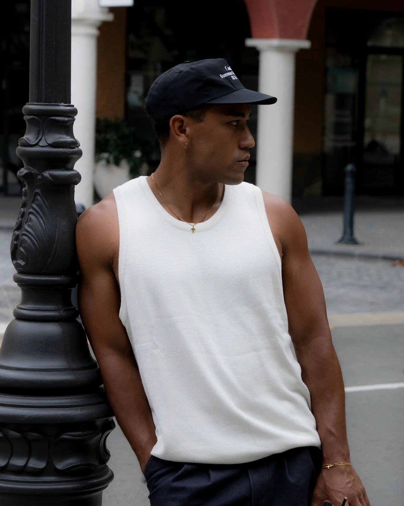 Summer Nylon Cap - 5 Panel - Black - Image 6