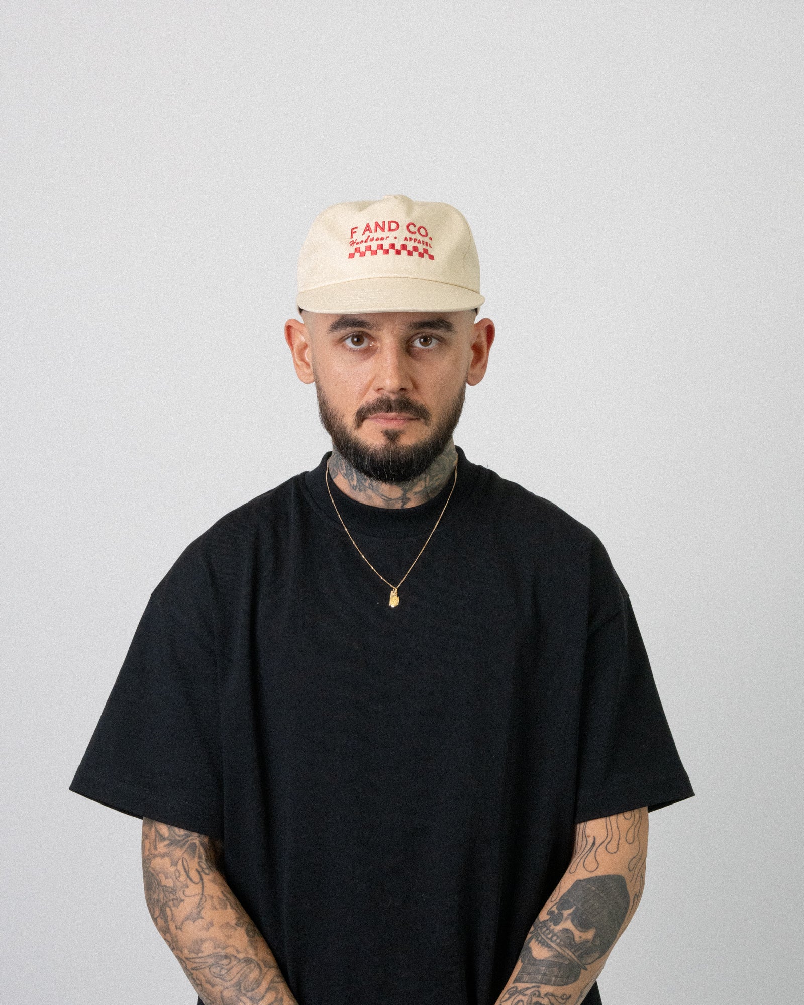 Logo Cap - 5 Panel -Cream - Image 5