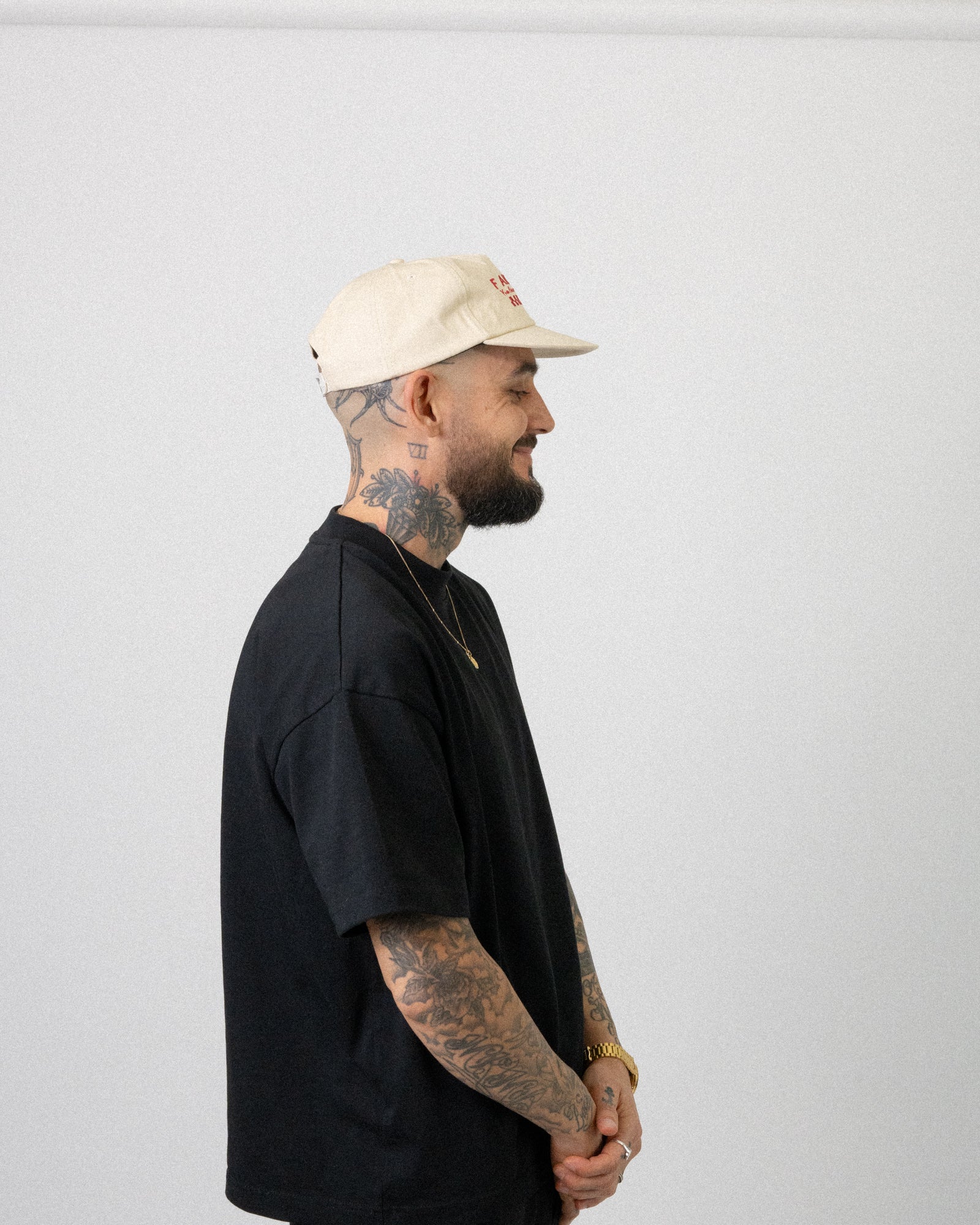 Logo Cap - 5 Panel -Cream - Image 6
