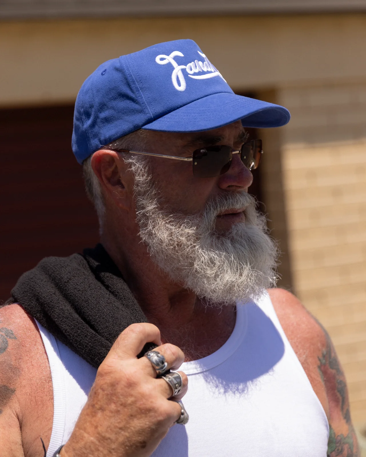 Vintage Script Cap - Ball Trucker - Washed Royal Blue - Image 6